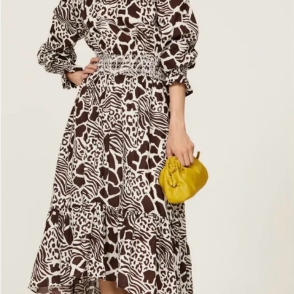 Adam Lippes RTR Smocked Off The Shoulder Dress